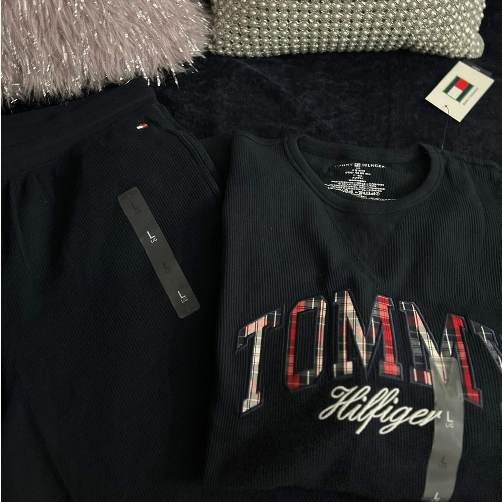 Tommy Hilfiger Plaid Logo Black Set